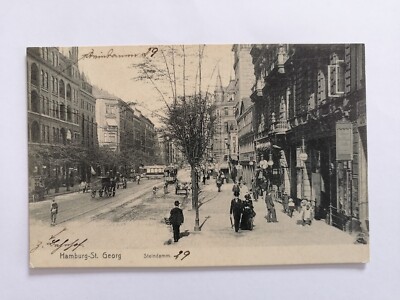 Postkarte DEUTSCHLAND GERMANY HAMBURG in 1911 St GEORG Steindamm