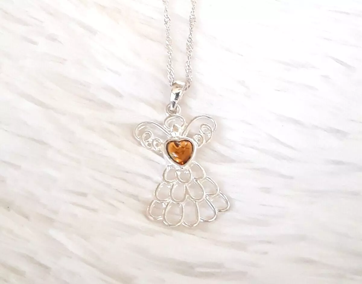 Avon angel deals birthstone necklace