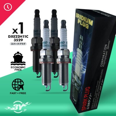 4PC New Long Life Spark Plugs DXE22H11C 3529 Genuine Top