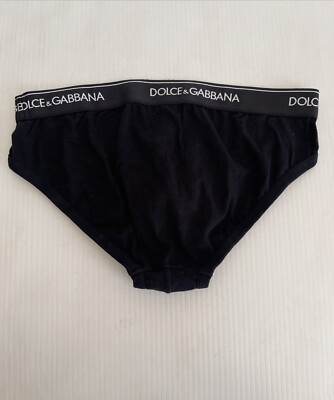NEW Dolce & Gabbana Logo Waist Briefs - Single Pair - Black