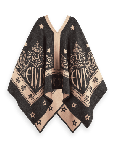 SCOTCH & SODA Elvis Poncho/Wrap In Black - Size OS **NEW**
