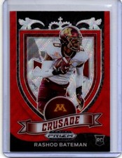 Baltimore Ravens Rashod Bateman 2021 Prizm Draft Picks Prizms Ruby Wave Crusade