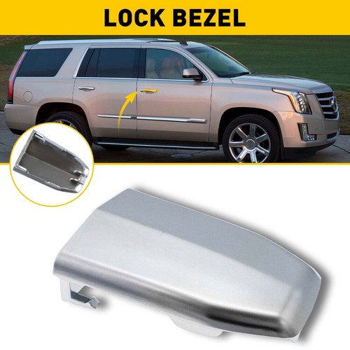 Chrome Front Door Handle Lock Cylinder Cover Cap For 20152019 Cadillac