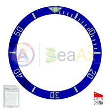 Inserto in ceramica per ghiera Rolex Submariner Blu indici argento 116619.LB