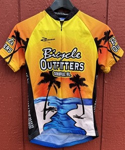 Zbikewear Cycling Jersey 3/4 Zip Multicolor Bicycle Outfitters Florida Mens Sz L