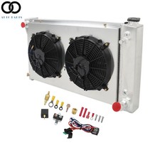CU369 4 Row Radiator+Shroud Fan For 1967-1972 Chevy GMC C/K 10/20/30 Series