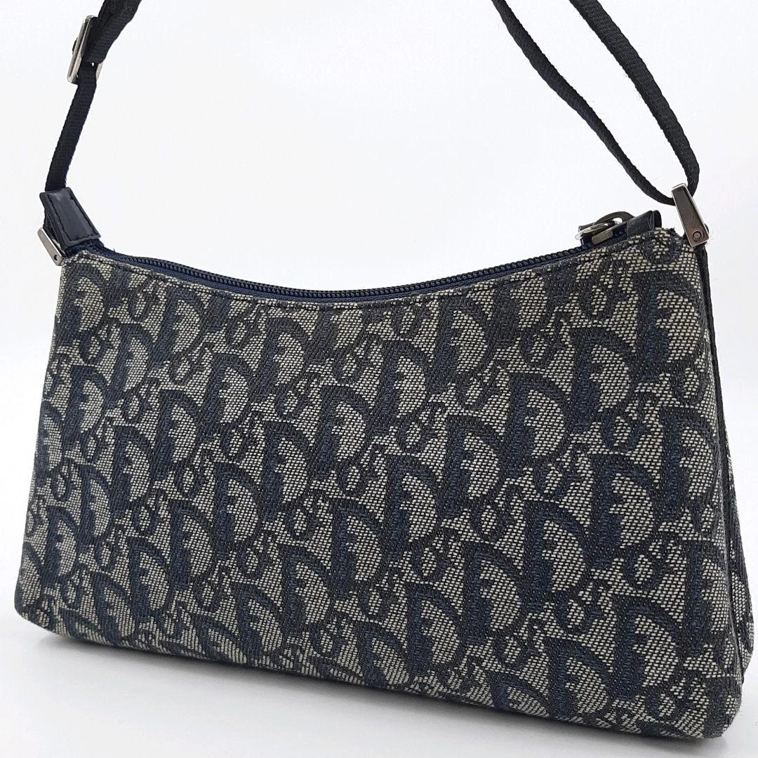 Sac pochette accessoire Dior trotteur bleu marine