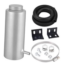Coolant Overflow Tank, Radiator Overflow Bottle 800ml Universal Aluminum Silver