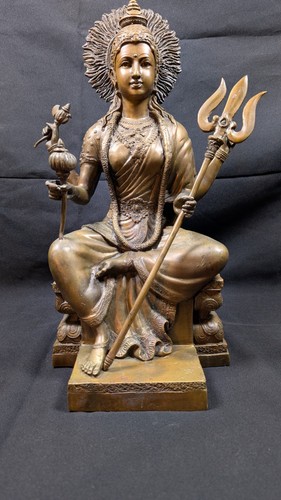 Vintage 1960-70's bronze statue of the Hindu goddess Durga know as the Tara