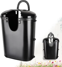 Garden Hose Holder Pot with Lid, Garden Hose Basket Container for Outside, Water