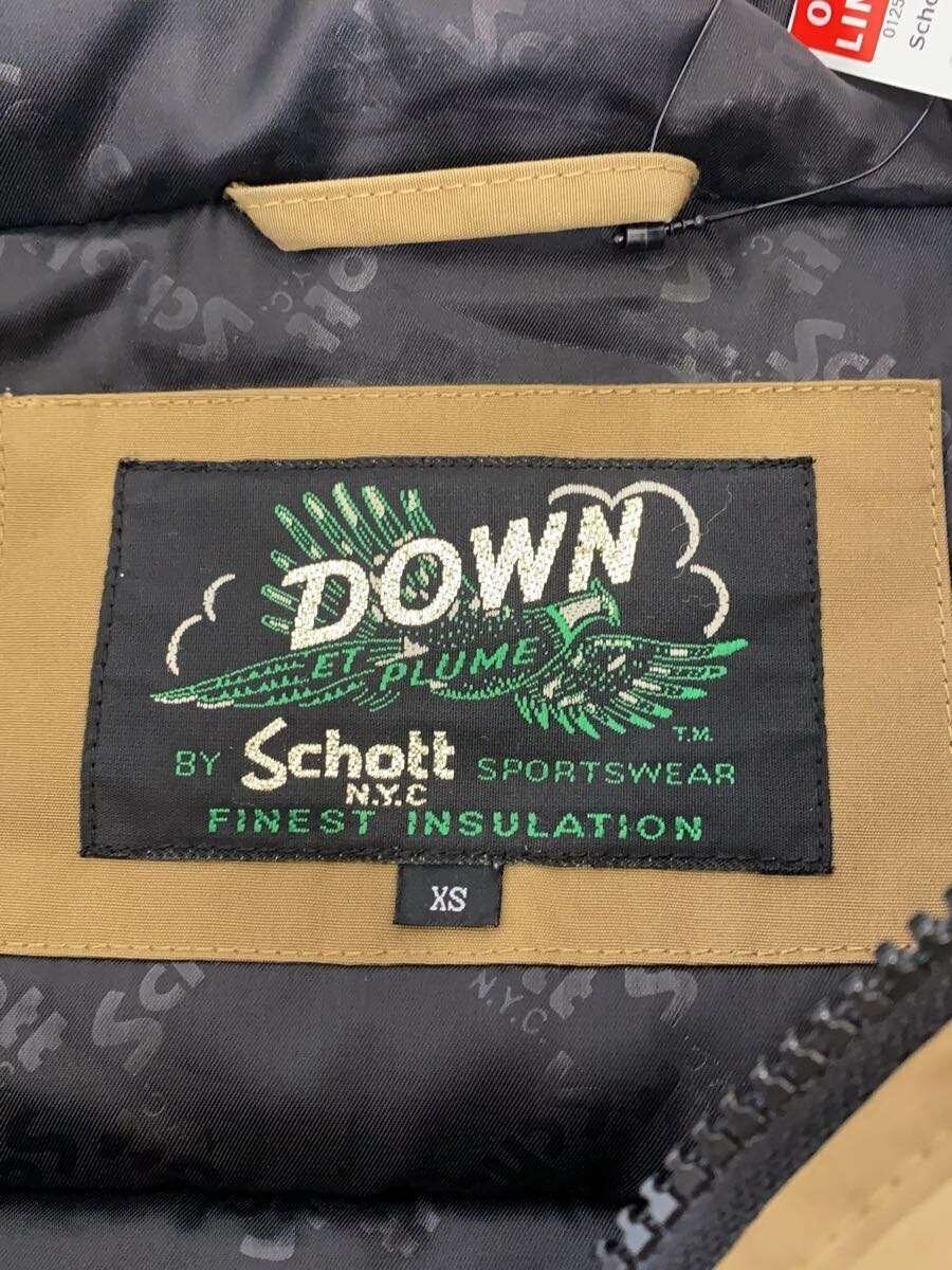 Schott XS Down Jacket Polyester BEG Plain - image 3