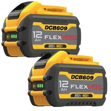 Pair For DEWALT FLEXVOLT 20V/60V 12.0Ah MAX Li-Ion Battery DCB609-2 12Ah DCB606
