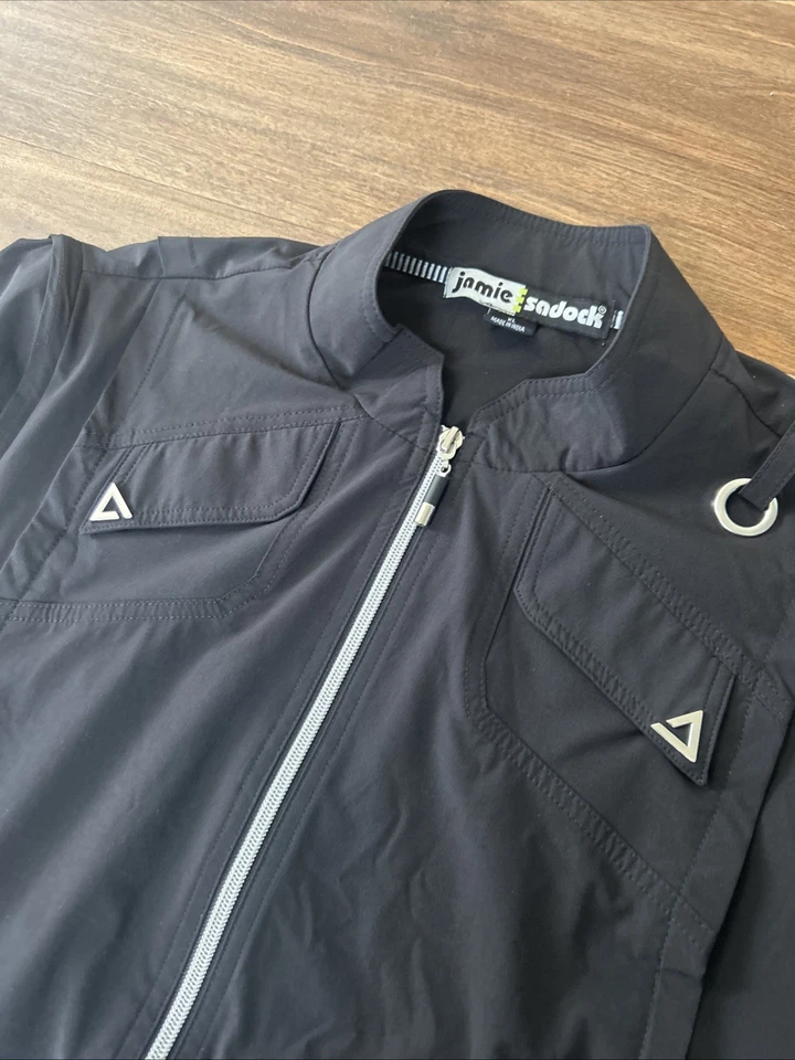 Chaqueta de golf Jamie Sadock negra con cremallera talla XL elegante de ocio deportivo Foto 4 de 4