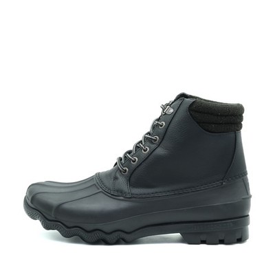 Sperry Herren STS23428 Boots Schwarz Leder Knöchelhoch Top-Sider Stiefel EU 43