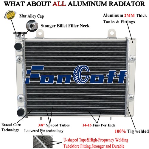 Polaris Ranger Radiator Design Aluminum Radiator Fits 2010-2014 2012 Polaris Ranger 500 400 800 4x4 ...