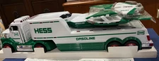Hess 2010 Toy Truck Jet Plane Hauler & Jet Airplane, Batteries Have Been Removed