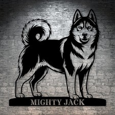 Custom Siberian Husky Metal Sign Gift. Personalized Dog Lover Wall Art Decor