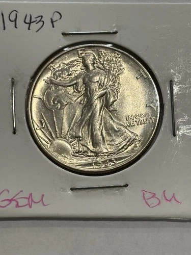 1943 Walking Liberty Half Dollar * Gem BU++ * 90% Silver * XH164