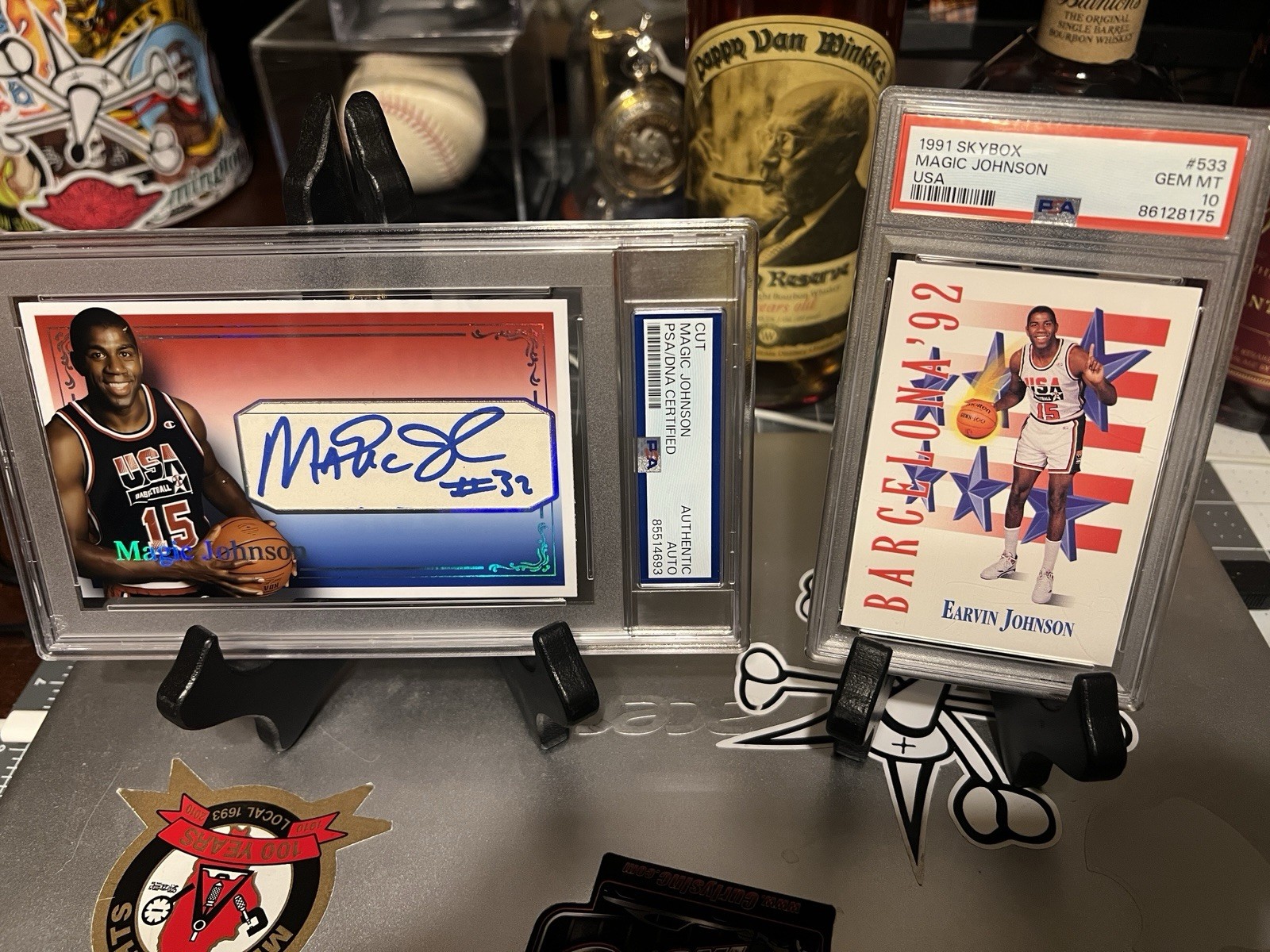 1992 Dream Team PSA 10 Auto Collection Jordan Magic Bird Barkley PSA view 13