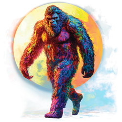 S bis 2XL 3XL - Neon Bigfoot Moon SASQUATCH BIGFOOT Fun Humor Erwachsene - Bild 1 von 72