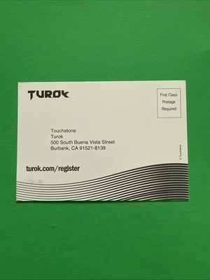Turok Touchstone  Warranty Registration Card Xbox 360