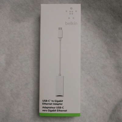 Belkin USB-C to Gigabit Ethernet Adapter - White