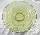 Vintage Federal Depression Glass Amber Yellow 1930s Madrid Round Serving Bowl