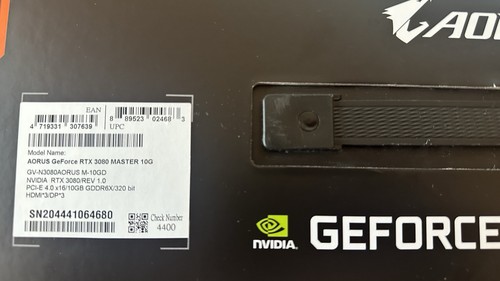 AORUS GeForce RTX 3080 MASTER 10G – Grafikkarte – 10GB GDDR6X - Gute Zustand - Bild 2 von 10