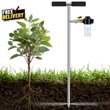 Deep Root Watering Tool for Trees Watering Spike with Fertilizer Bottle Stainl..