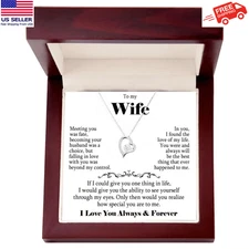 To My Wife Necklace from Husband, Forever Love Jewelry Gift, Wife Birthday Gift