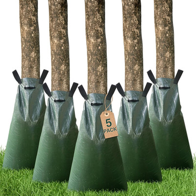 5 Pack Tree Watering Bags, 20 Gallon Slow Release Gator Bags for Trees, Durable