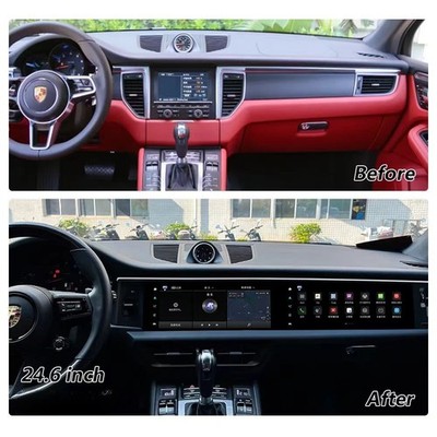 Dual Screen Car Radio Vertical Screen Stereo 4G GPS For Porsche Macan 2014-17