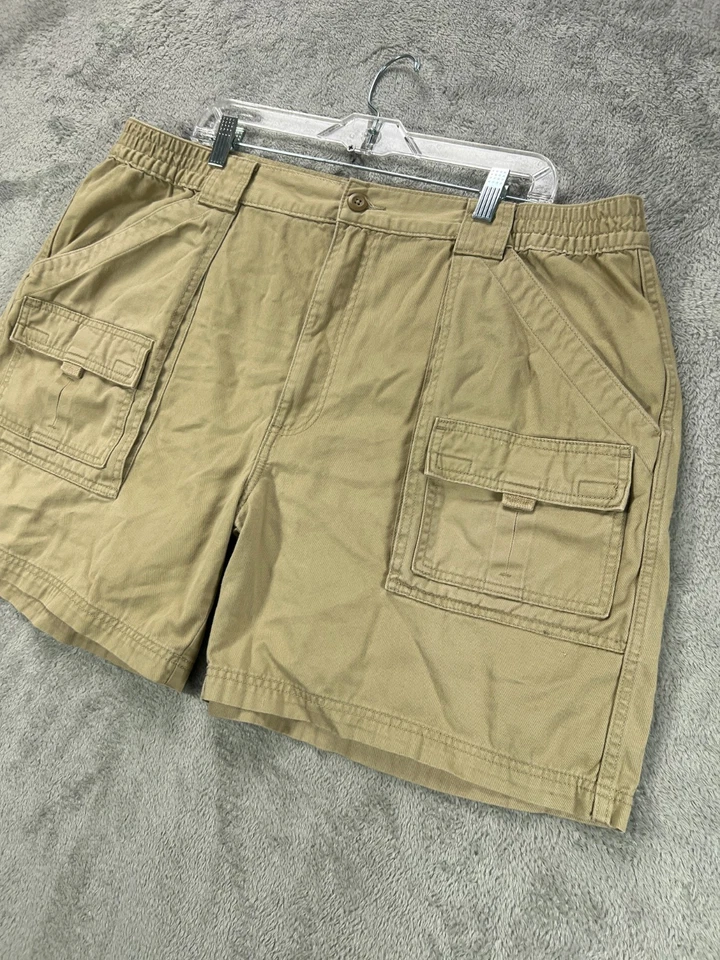 St Johns Mens Size 42 Khaki Cargo Shorts Brown Utility Shorts Work 100% Cotton - Image 2 of 4