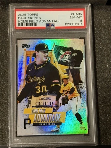 2025 Topps Paul Skenes Pirates Home Field Advantage Insert #HA35 PSA 8 NM-MT