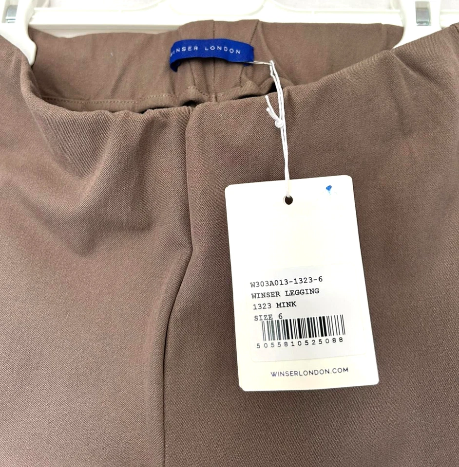 Winser London Legging 6 Mink Ankle Slits Italian 4 Way Stretch Fabric BNWT - Image 3 of 4