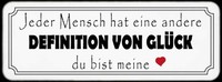 Holzschild 10X27 Cm Jeder Andere Definition GlüCk Dekoration Deko Geschenk Holz