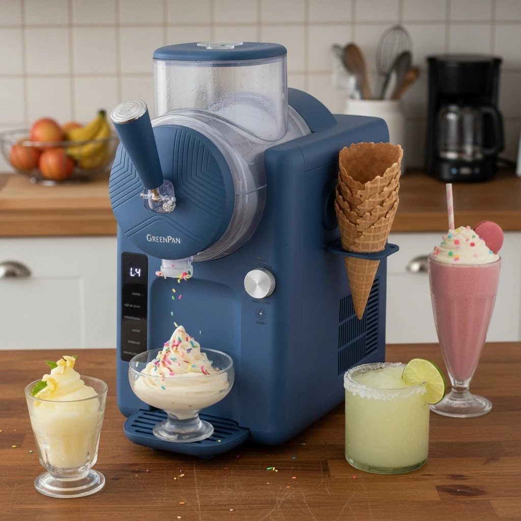 Silky Smooth Ice Cream & Slushie Maker - Family-Sized Delight Ready in Minutes