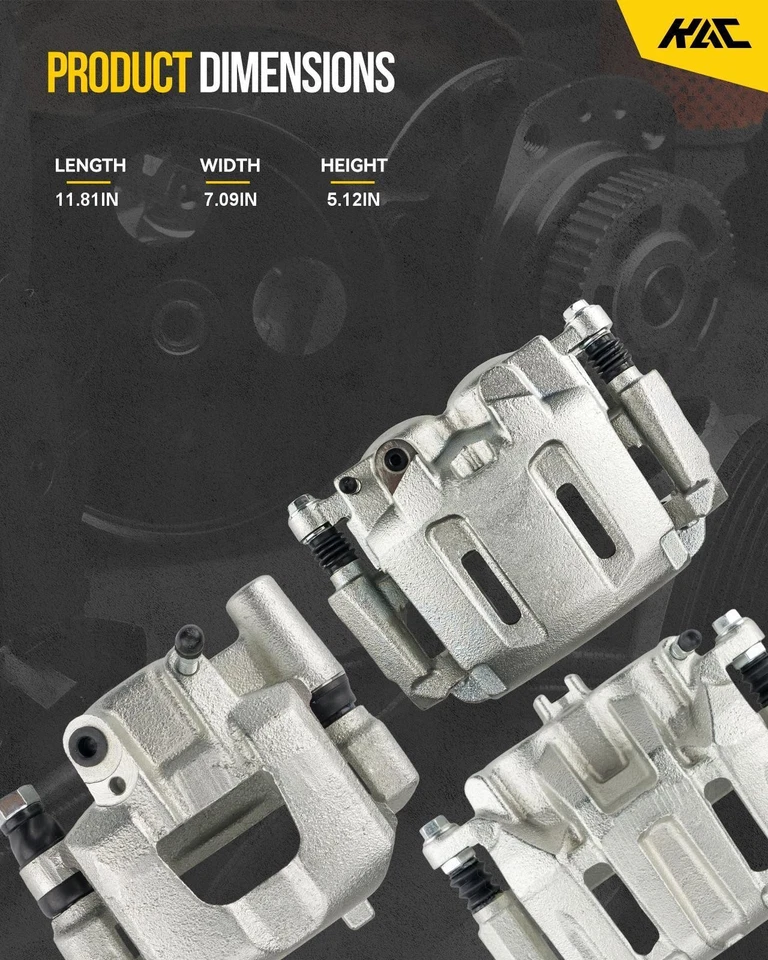 2pcs Calipers & Brackets Rear for Oldsmobile Intrigue; Chevy Impala; Buick Regal - Image 3 of 4