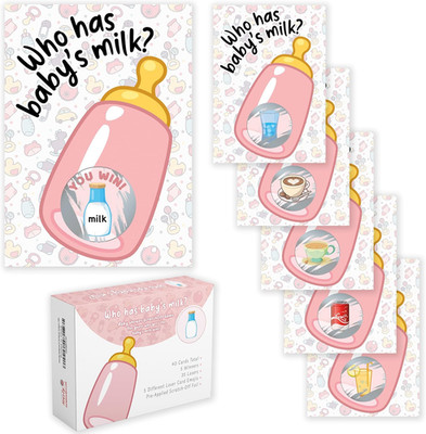 Party Hearty Baby Shower Games for Girl, 40 Emoji Scratch off Lottery Tickets, B