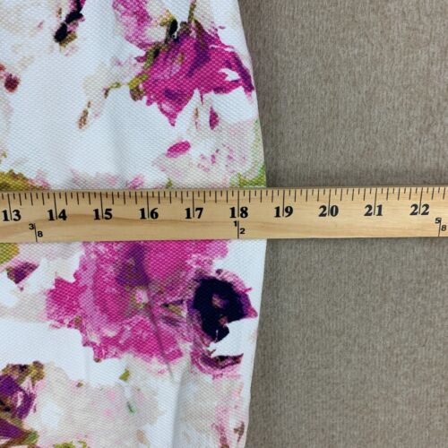 Falda corta para mujer Liz Claiborne 10 (32x21) blanca floral mini lápiz - Imagen 3 de 17
