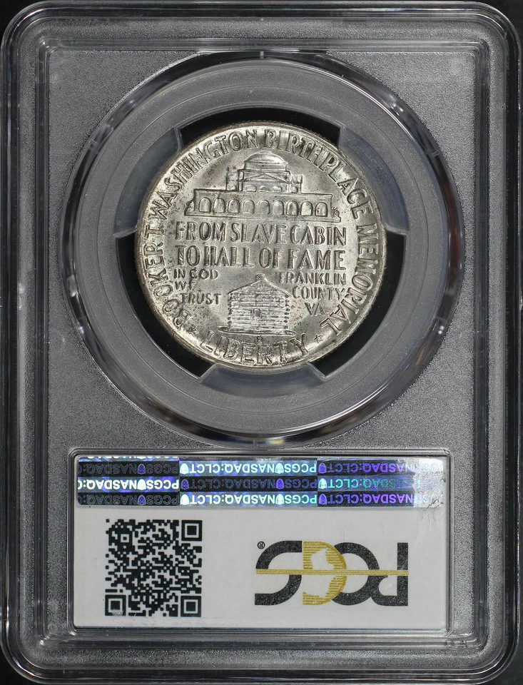 1950-S Booker T. Washington 50C Silver Commemorative PCGS MS-65 - Image 2 of 2