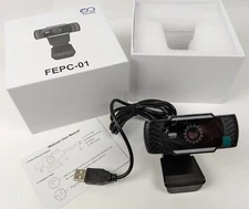  Webcam 1080P Full HD 2MP Treewell FEPC-01 Built-In Microphone Black NEW