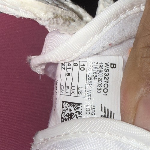 New Balance Coco Gauff x 327 White Pink N Impulse Size 10 US EUC - Picture 8 of 8