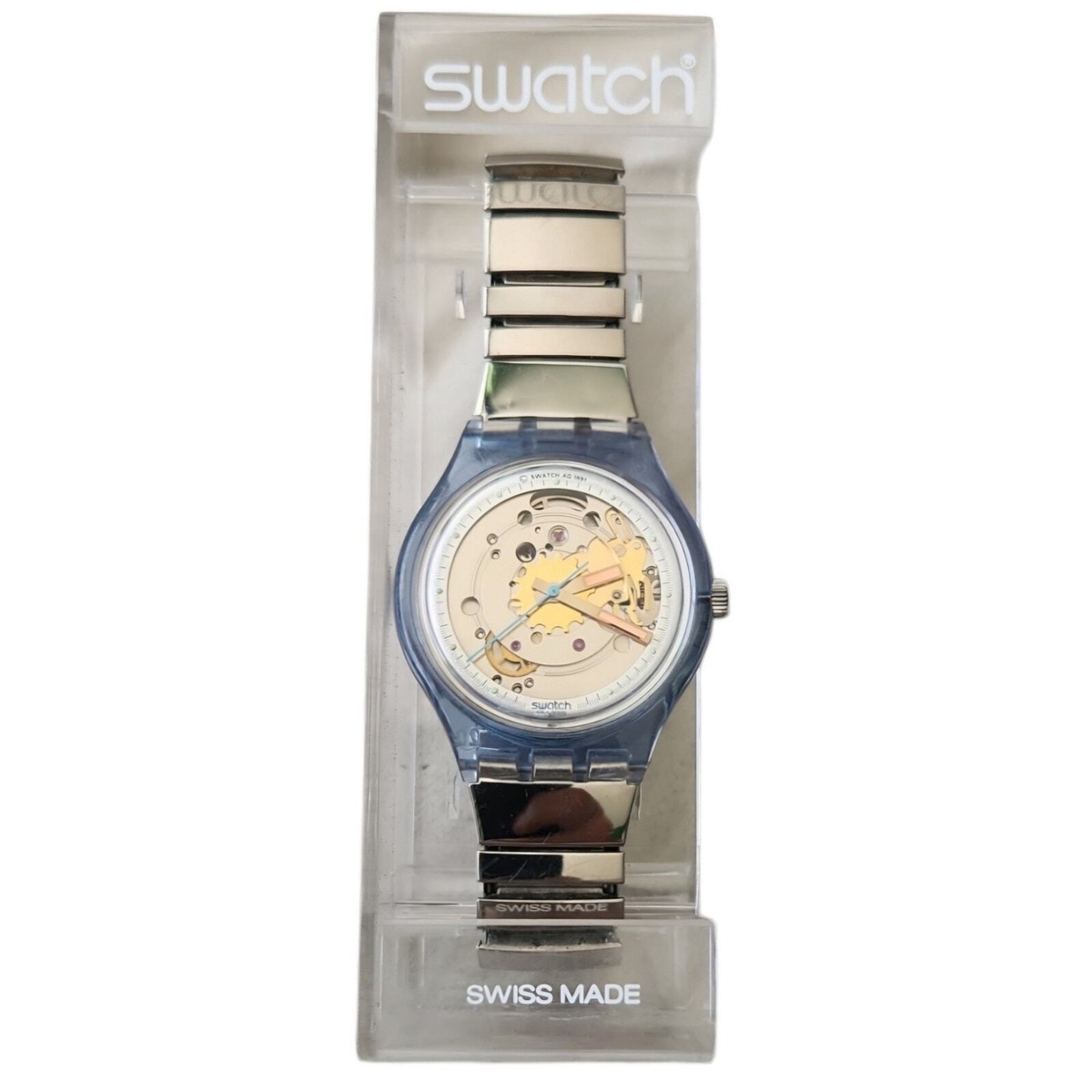 未使用 スウォッチ ブルーマチック BLUE MATIC SAN100 Swatch Watch Automatic SAN100 