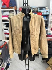 De Blasio Men's Leather Jacket Man Size XL Beige LLV980