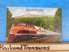 Postcard Rocky Mountain Rocket at the Foot of Famous Pikes Peak Rock Island