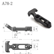 167mm Rubber Flexible T-Handle Draw Latches Hasp - 2Pcs