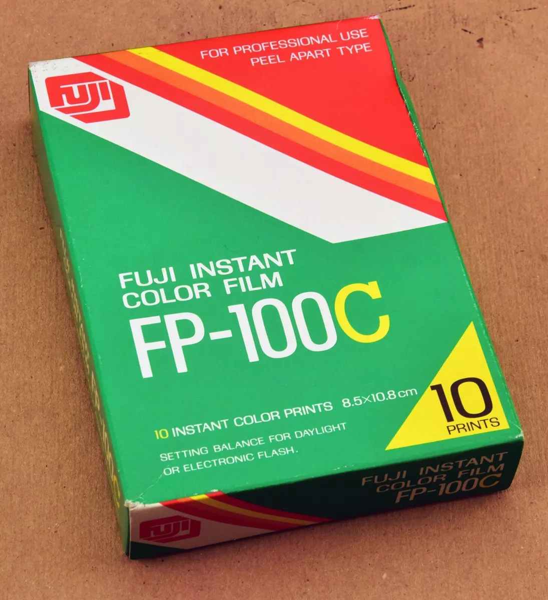 FUGI Instant FP-100C 10 print pack 100 ASA Unopened Exp. 3-1998 and stored cool