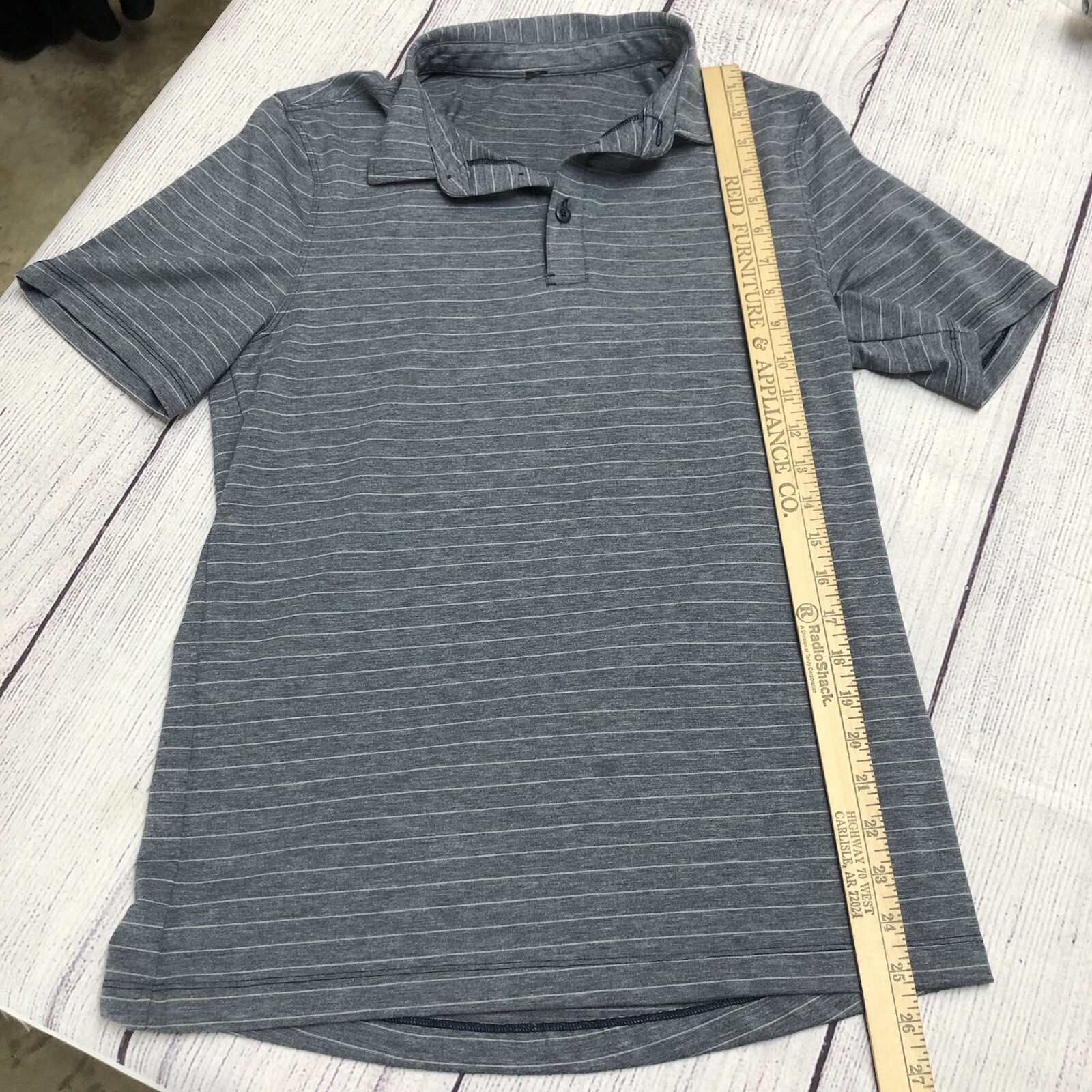 Lululemon Evolution Striped Polo Gray Active Golf… - image 8