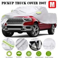 210" Pickup Truck Cover Silver Waterproof Rain Dust Outdoor Protection Universal